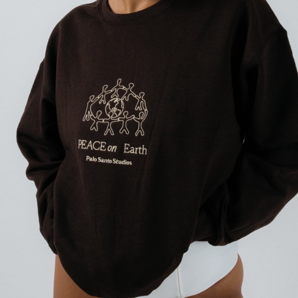 LAST CALL Palo Santo Studios Peace on Earth sweatshirt size large